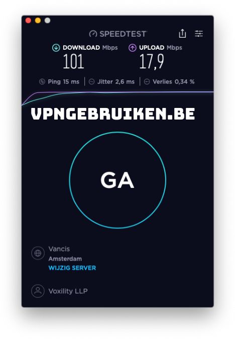 Snelheidstest PureVPN server Nederland - https://vpngebruiken.be